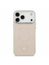 Guess Guess PU Leather Triangle Logo MagSafe Задний Чехол за iPhone 17 Pro Pink