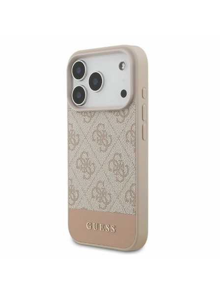 Guess Guess PU 4G Stripe Задний Чехол за iPhone 17 Pro Pink