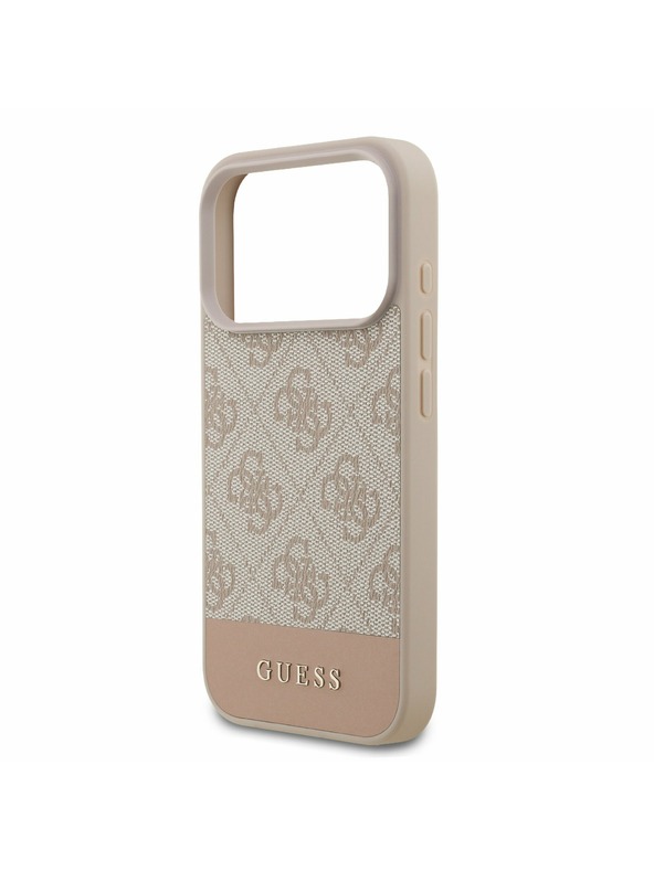 Guess Guess PU 4G Stripe Задний Чехол за iPhone 17 Pro Pink