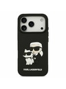 Karl Lagerfeld Karl Lagerfeld 3D Rubber Karl and Choupette Задний Чехол за iPhone 17 Pro Black