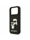 Karl Lagerfeld Karl Lagerfeld 3D Rubber Karl and Choupette Задний Чехол за iPhone 17 Pro Black