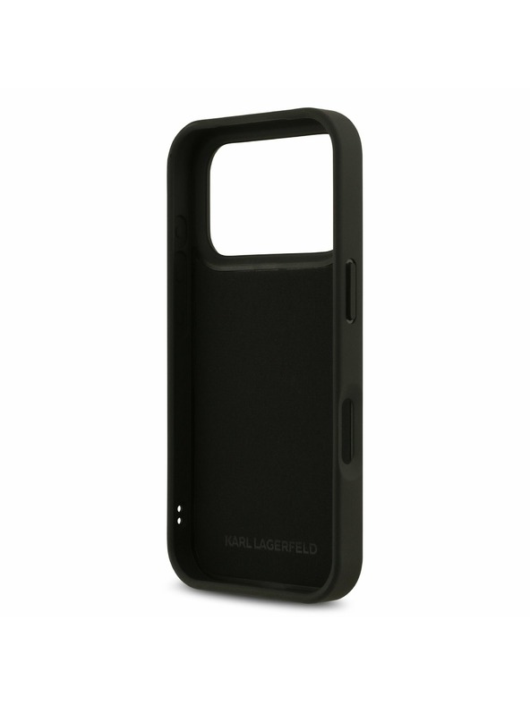 Karl Lagerfeld Karl Lagerfeld 3D Rubber Karl and Choupette Задний Чехол за iPhone 17 Pro Black