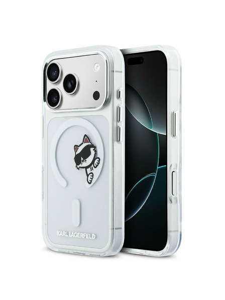 Karl Lagerfeld Karl Lagerfeld IML Choupette Peekaboo MagSafe Задний Чехол за iPhone 17 Pro Transparent