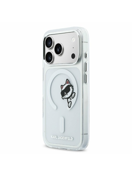 Karl Lagerfeld Karl Lagerfeld IML Choupette Peekaboo MagSafe Задний Чехол за iPhone 17 Pro Transparent