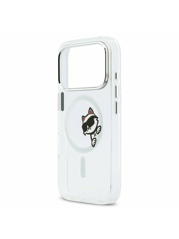 Karl Lagerfeld Karl Lagerfeld IML Choupette Peekaboo MagSafe Задний Чехол за iPhone 17 Pro Transparent