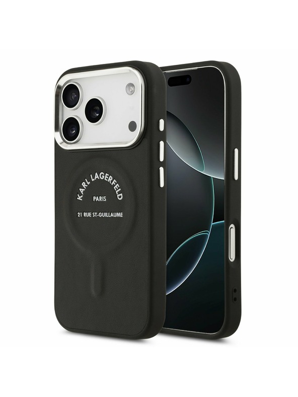 Karl Lagerfeld Karl Lagerfeld PU RSG Logo MagSafe Задний Чехол за iPhone 17 Pro Black