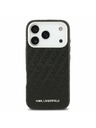 Karl Lagerfeld Karl Lagerfeld Grained PU Repeated Logo MagSafe Задний Чехол за iPhone 17 Pro Black
