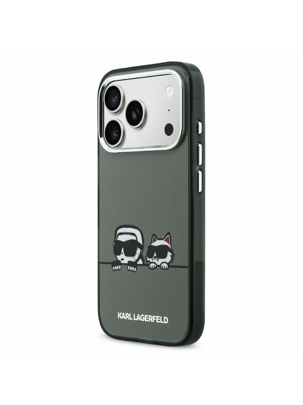 Karl Lagerfeld Karl Lagerfeld IML K&CH Heads Logo MagSafe Задний Чехол за iPhone 17 Pro Black