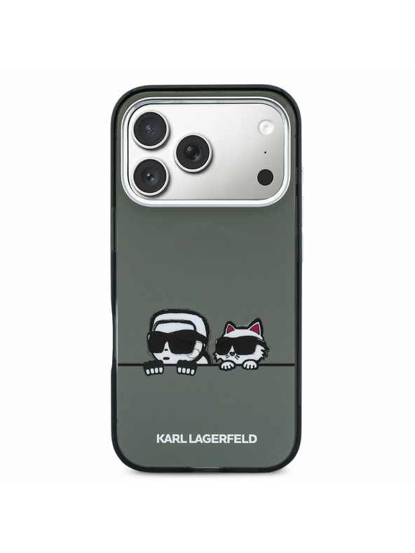 Karl Lagerfeld Karl Lagerfeld IML K&CH Heads Logo MagSafe Задний Чехол за iPhone 17 Pro Black