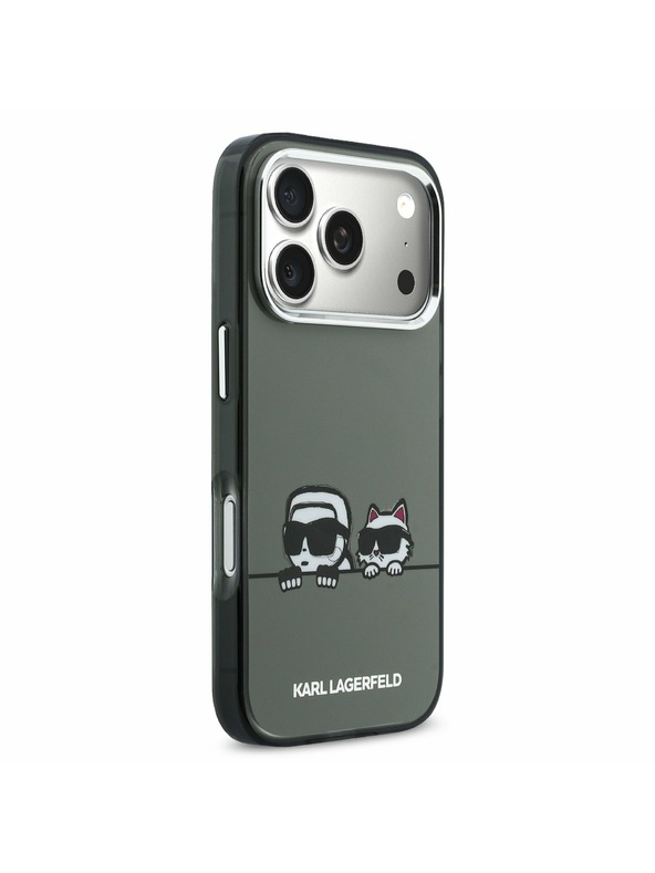 Karl Lagerfeld Karl Lagerfeld IML K&CH Heads Logo MagSafe Задний Чехол за iPhone 17 Pro Black
