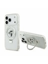 Karl Lagerfeld Karl Lagerfeld Ringstand Karl and Choupette MagSafe Задний Чехол за iPhone 17 Pro White