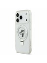 Karl Lagerfeld Karl Lagerfeld Ringstand Karl and Choupette MagSafe Задний Чехол за iPhone 17 Pro White