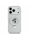 Karl Lagerfeld Karl Lagerfeld Ringstand Karl and Choupette MagSafe Задний Чехол за iPhone 17 Pro White