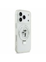 Karl Lagerfeld Karl Lagerfeld Ringstand Karl and Choupette MagSafe Задний Чехол за iPhone 17 Pro White