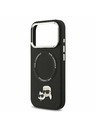 Karl Lagerfeld Karl Lagerfeld PU Karl and Choupette Heads Pins MagSafe Задний Чехол за iPhone 17 Pro Black
