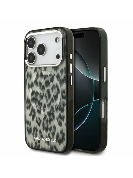 Karl Lagerfeld Karl Lagerfeld IML Leopard MagSafe Задний Чехол за iPhone 17 Pro Brown