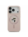 Karl Lagerfeld Karl Lagerfeld Liquid Silicone Karl and Choupette MagSafe Задний Чехол за iPhone 17 Pro Pink