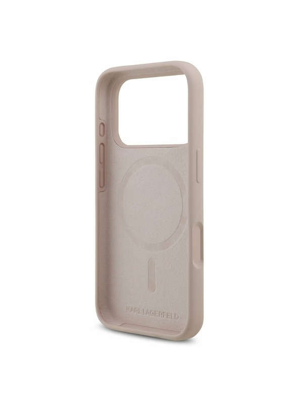 Karl Lagerfeld Karl Lagerfeld Liquid Silicone Karl and Choupette MagSafe Задний Чехол за iPhone 17 Pro Pink
