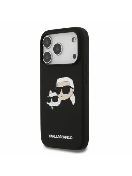 Karl Lagerfeld Karl Lagerfeld Liquid Silicone Double Heads MagSafe Задний Чехол за iPhone 17 Pro Black