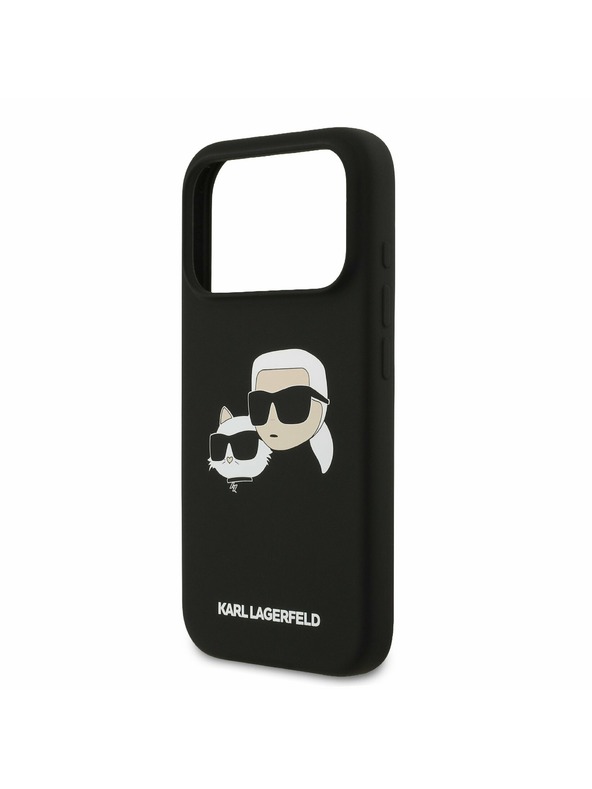Karl Lagerfeld Karl Lagerfeld Liquid Silicone Double Heads MagSafe Задний Чехол за iPhone 17 Pro Black