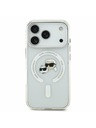Karl Lagerfeld Karl Lagerfeld IML K&CH Heads Metal Frame MagSafe Заден калъф за iPhone 17 Pro Transparent