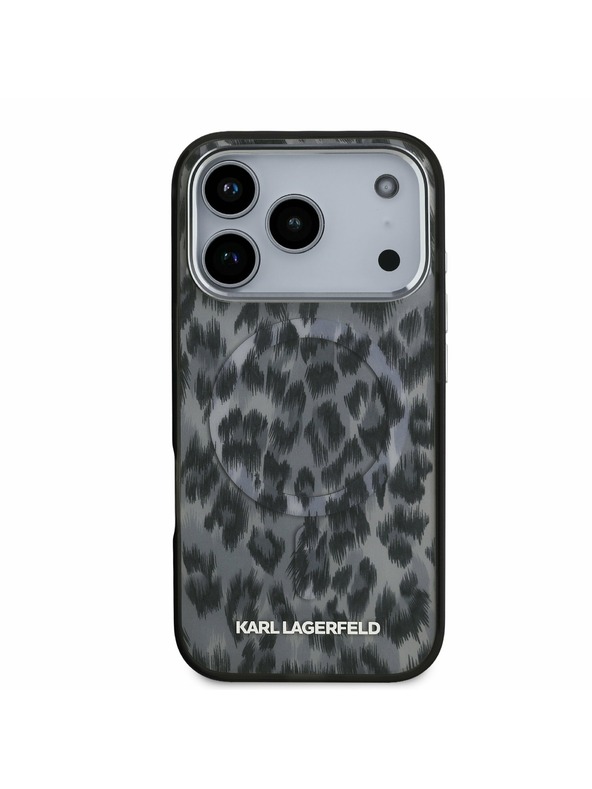 Karl Lagerfeld Karl Lagerfeld IML Leopard MagSafe Заден калъф за iPhone 17 Pro Grey