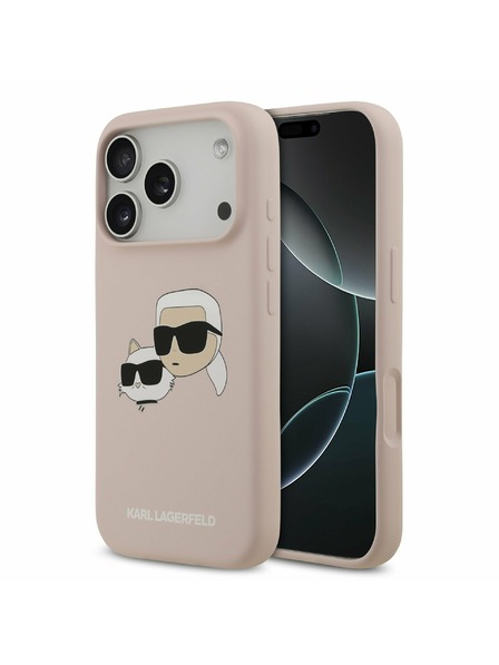 Karl Lagerfeld Karl Lagerfeld Liquid Silicone Double Heads MagSafe Заден калъф за iPhone 17 Pro Pink