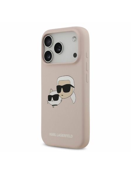 Karl Lagerfeld Karl Lagerfeld Liquid Silicone Double Heads MagSafe Заден калъф за iPhone 17 Pro Pink