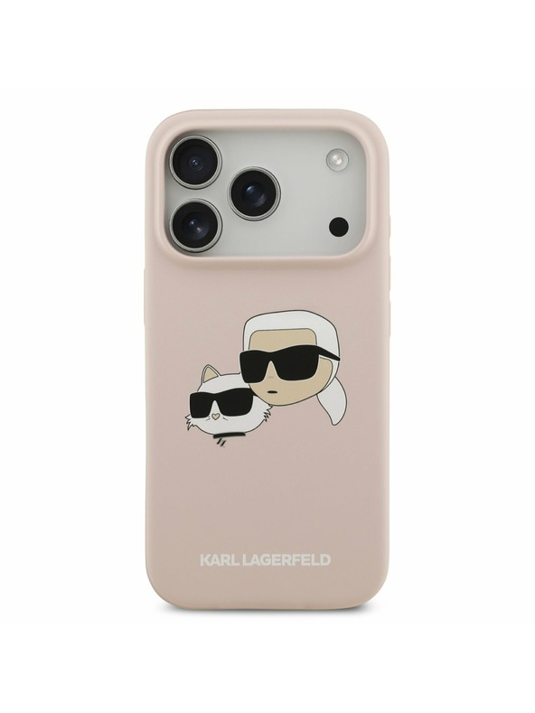 Karl Lagerfeld Karl Lagerfeld Liquid Silicone Double Heads MagSafe Заден калъф за iPhone 17 Pro Pink