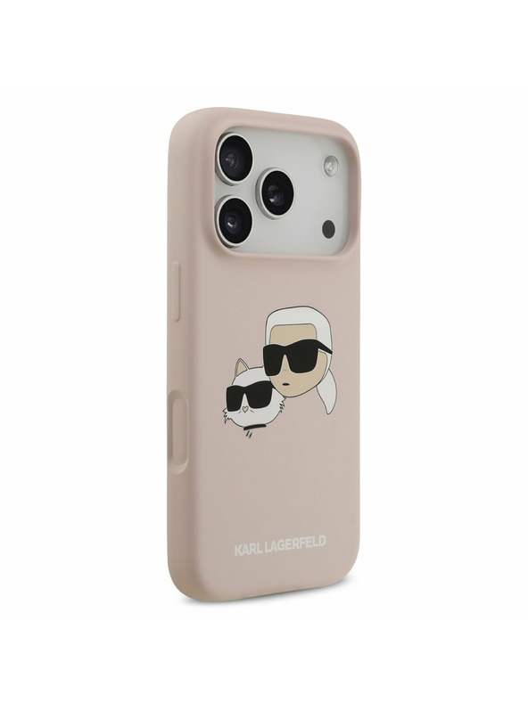Karl Lagerfeld Karl Lagerfeld Liquid Silicone Double Heads MagSafe Заден калъф за iPhone 17 Pro Pink