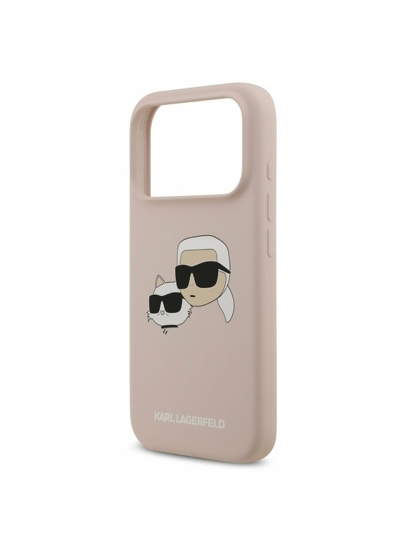 Karl Lagerfeld Karl Lagerfeld Liquid Silicone Double Heads MagSafe Заден калъф за iPhone 17 Pro Pink
