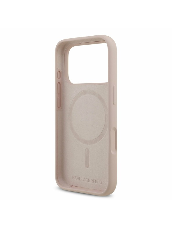 Karl Lagerfeld Karl Lagerfeld Liquid Silicone Double Heads MagSafe Заден калъф за iPhone 17 Pro Pink