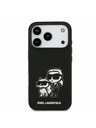 Karl Lagerfeld Karl Lagerfeld Liquid Silicone K&CH Sketch MagSafe Заден калъф за iPhone 17 Pro Black