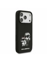 Karl Lagerfeld Karl Lagerfeld Liquid Silicone K&CH Sketch MagSafe Заден калъф за iPhone 17 Pro Black