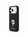 Karl Lagerfeld Karl Lagerfeld Liquid Silicone Metal Ikonik Заден калъф за iPhone 17 Pro Black