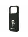 Karl Lagerfeld Karl Lagerfeld Liquid Silicone Metal Ikonik Заден калъф за iPhone 17 Pro Black