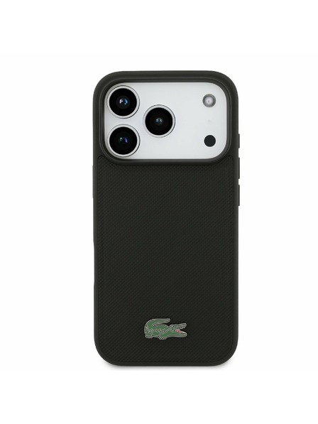 Lacoste Lacoste Iconic Petit Pique MagSafe Заден калъф + Портфейл за iPhone 17 Pro Black