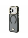 Lacoste Lacoste PC/TPU Frosted Finish Gold Logo MagSafe Заден калъф за iPhone 17 Pro Black