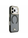Lacoste Lacoste PC/TPU Frosted Finish Gold Logo MagSafe Заден калъф за iPhone 17 Pro Black