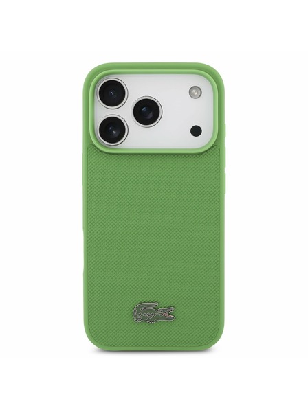Lacoste Lacoste Iconic Petit Pique MagSafe Заден калъф + Портфейл за iPhone 17 Pro Green