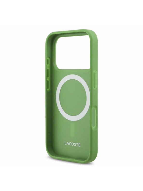 Lacoste Lacoste Iconic Petit Pique MagSafe Заден калъф + Портфейл за iPhone 17 Pro Green