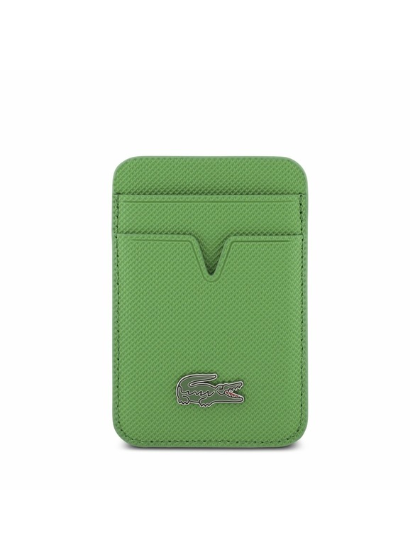 Lacoste Lacoste Iconic Petit Pique MagSafe Заден калъф + Портфейл за iPhone 17 Pro Green