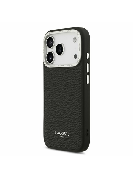 Lacoste Lacoste PU Leather Champs Elysees MagSafe Заден калъф за iPhone 17 Pro Black