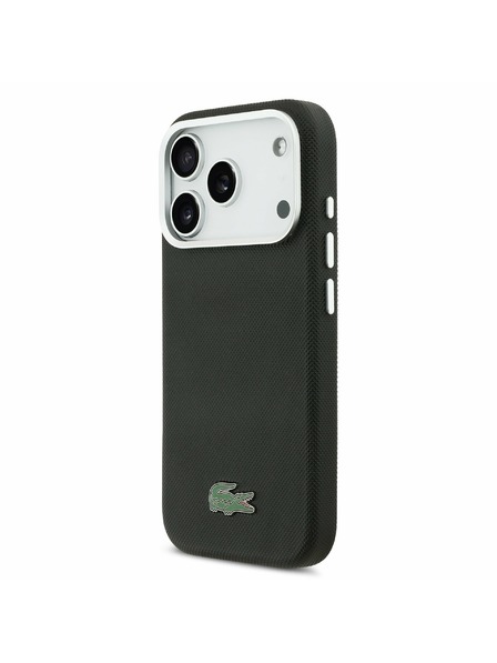 Lacoste Lacoste PVC Iconic Petit Pique Metal Logo MagSafe Заден калъф за iPhone 17 Pro Black