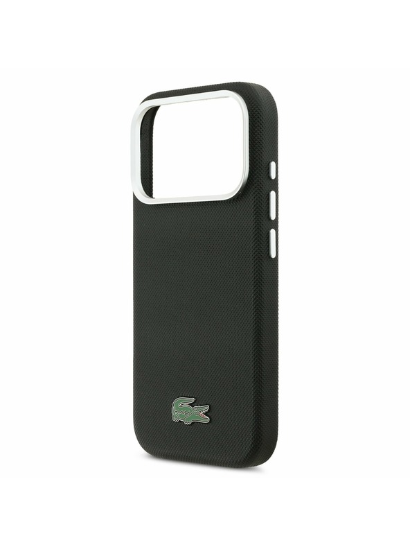 Lacoste Lacoste PVC Iconic Petit Pique Metal Logo MagSafe Заден калъф за iPhone 17 Pro Black