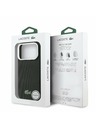 Lacoste Lacoste PVC Iconic Petit Pique Metal Logo MagSafe Заден калъф за iPhone 17 Pro Black