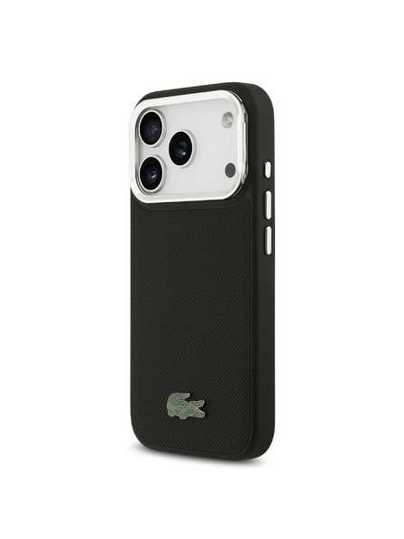 Lacoste Lacoste Iconic Petit Pique Camera Stand MagSafe Заден калъф за iPhone 17 Pro Black
