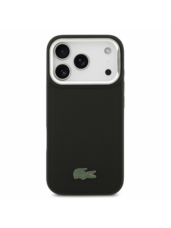 Lacoste Lacoste Iconic Petit Pique Camera Stand MagSafe Заден калъф за iPhone 17 Pro Black