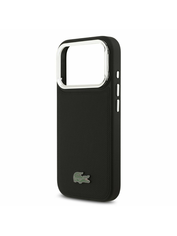 Lacoste Lacoste Iconic Petit Pique Camera Stand MagSafe Заден калъф за iPhone 17 Pro Black