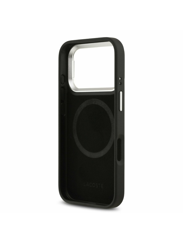 Lacoste Lacoste Iconic Petit Pique Camera Stand MagSafe Заден калъф за iPhone 17 Pro Black